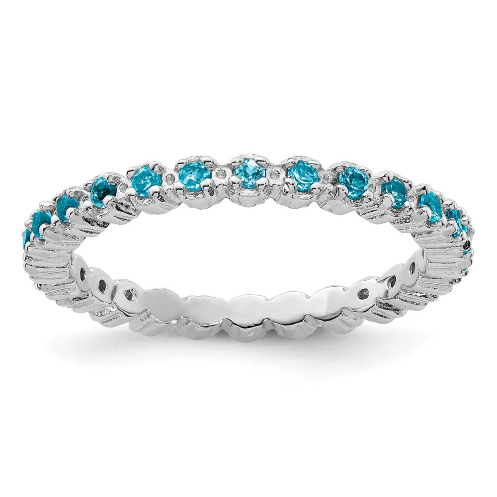 Sterling Silver Stackable Expressions Blue Topaz Ring