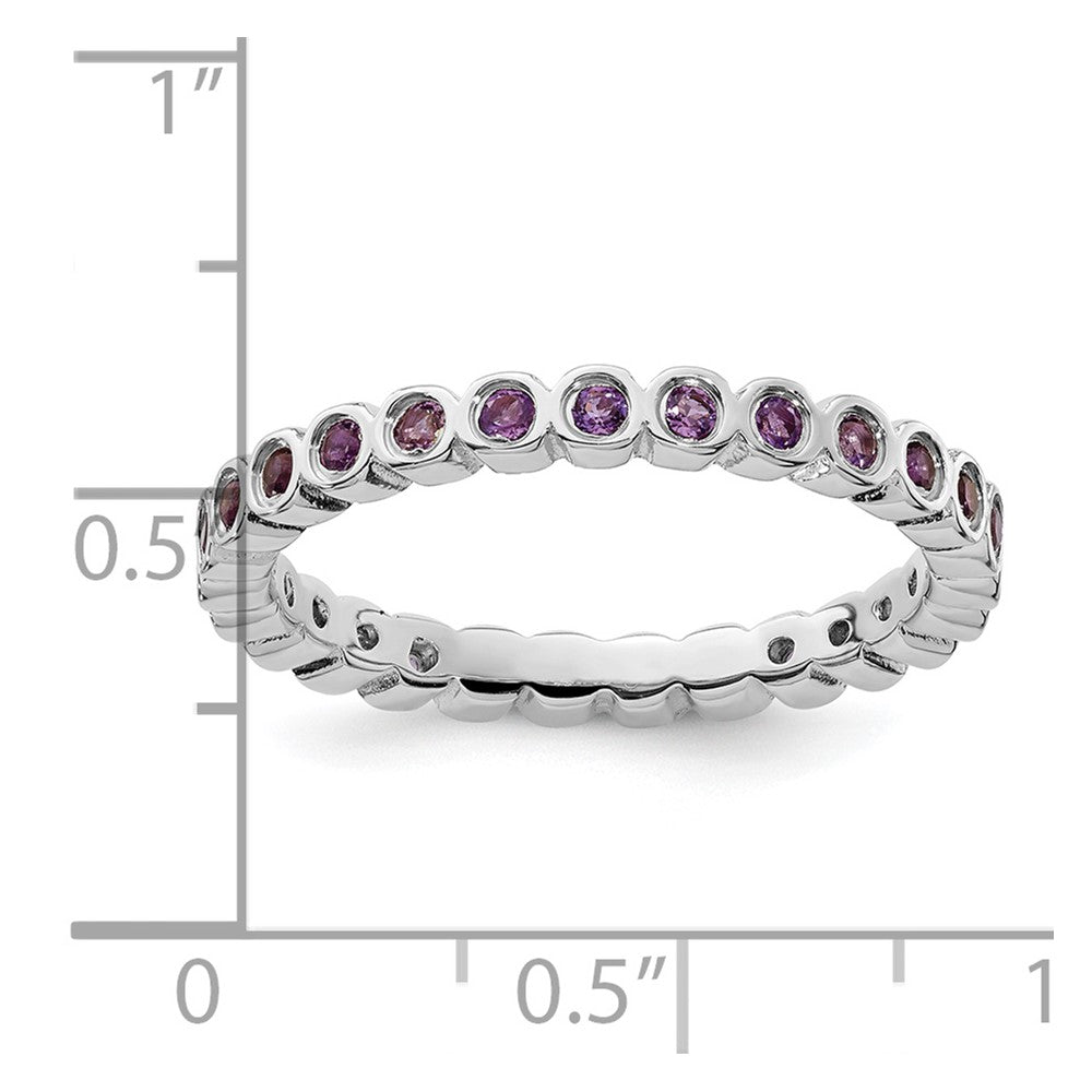 Sterling Silver Stackable Expressions Amethyst Ring