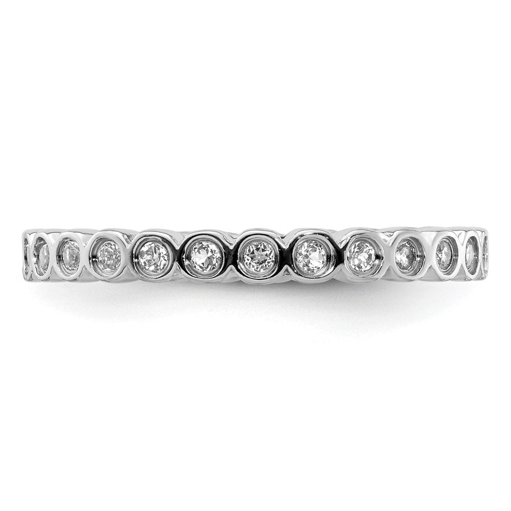 Sterling Silver Stackable Expressions White Topaz Ring