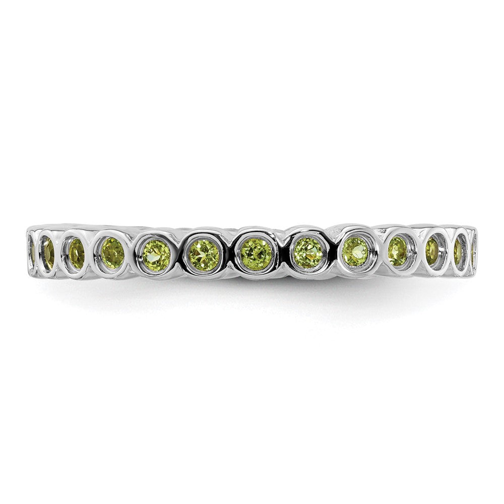 Sterling Silver Stackable Expressions Peridot Ring