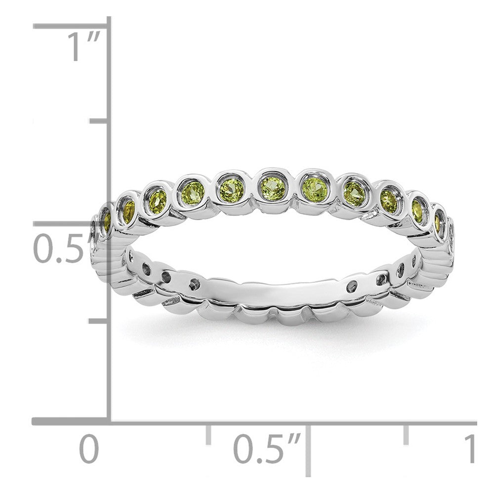 Sterling Silver Stackable Expressions Peridot Ring