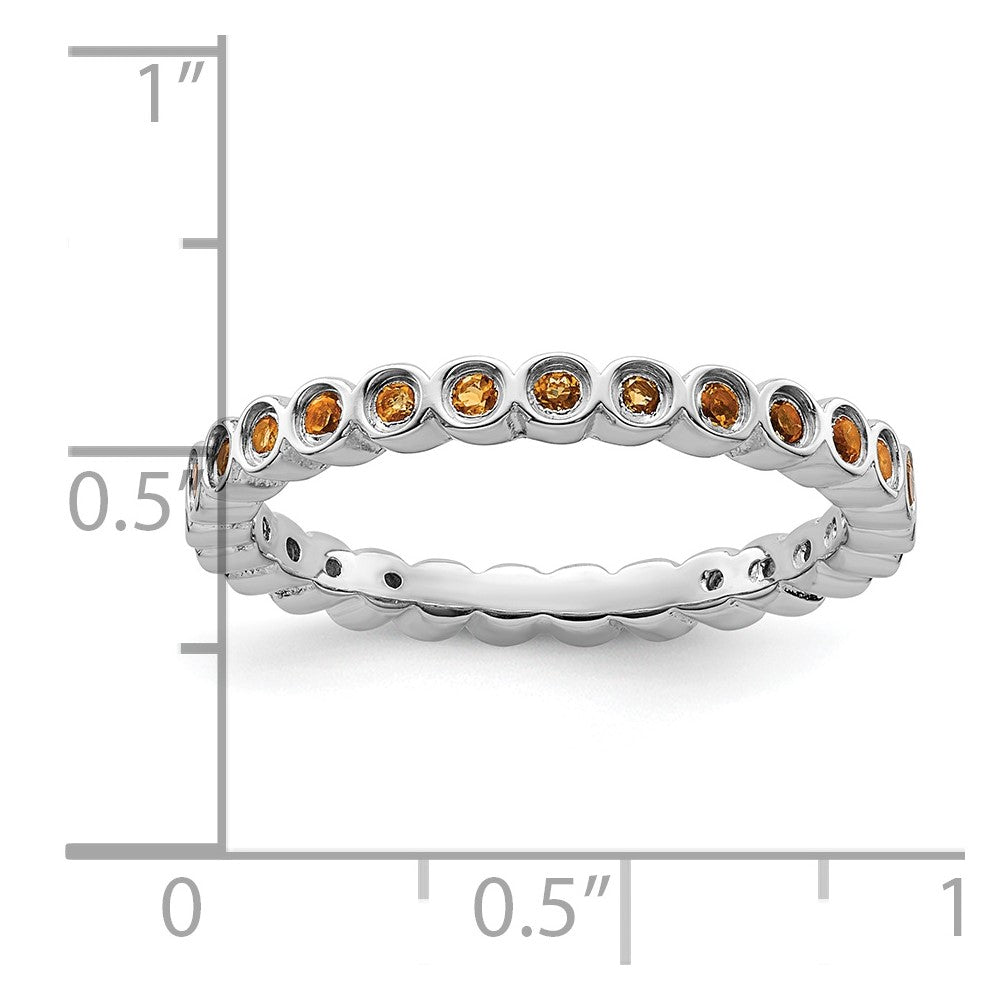 Sterling Silver Stackable Expressions Citrine Ring