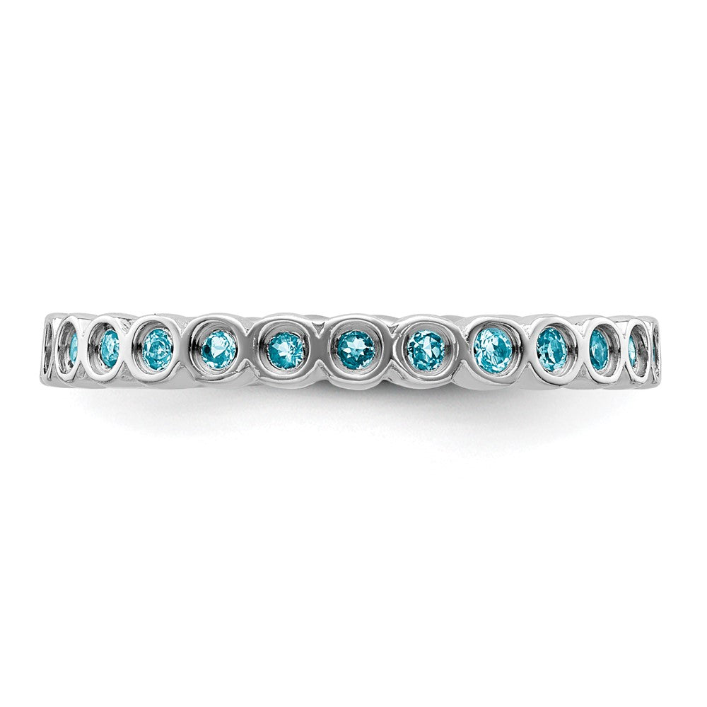 Sterling Silver Stackable Expressions Blue Topaz Ring