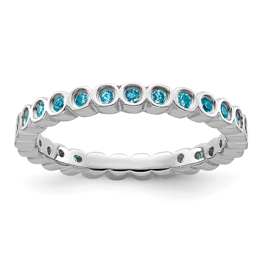 Sterling Silver Stackable Expressions Blue Topaz Ring