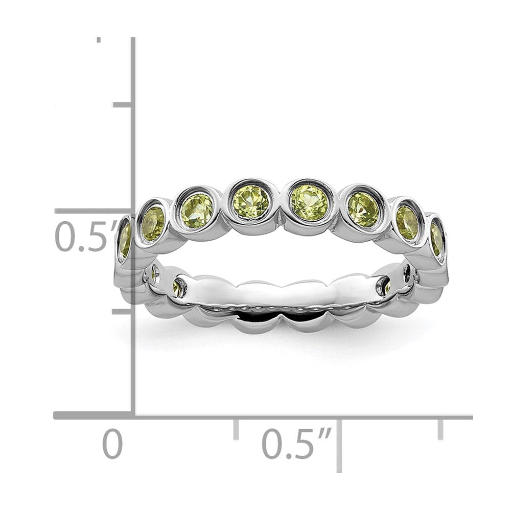 Sterling Silver Stackable Expressions Peridot Ring