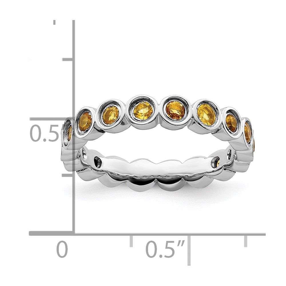 Sterling Silver Stackable Expressions Citrine Ring