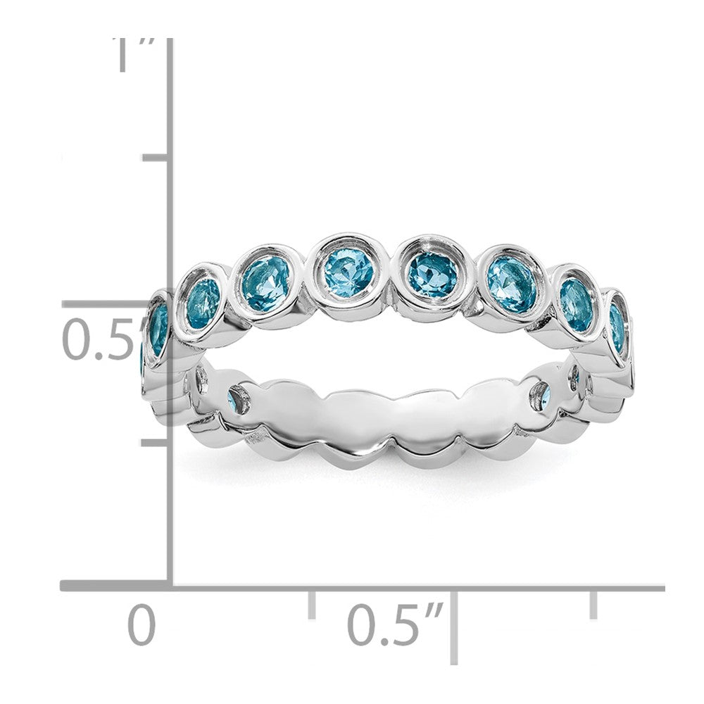 Sterling Silver Stackable Expressions Blue Topaz Ring