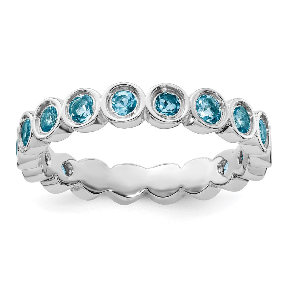 Sterling Silver Stackable Expressions Blue Topaz Ring