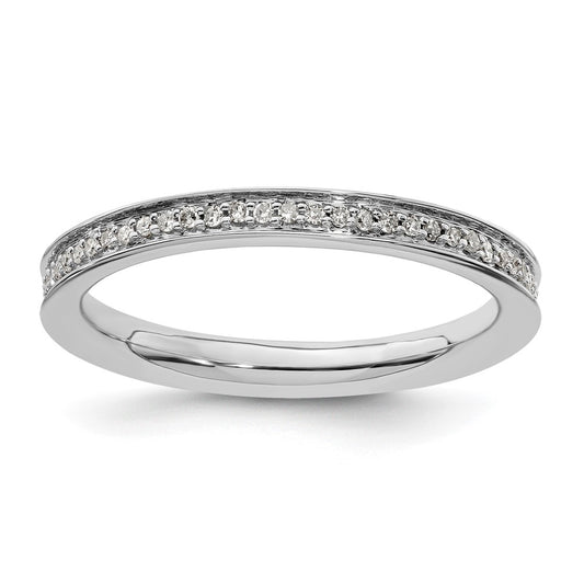 Sterling Silver Stackable Expressions & Diamonds Polished Ring