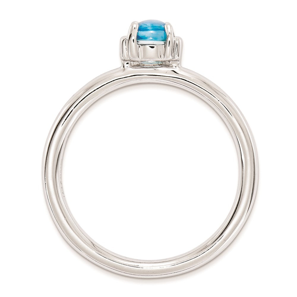 Sterling Silver Stackable Expressions Polished Blue Topaz Ring