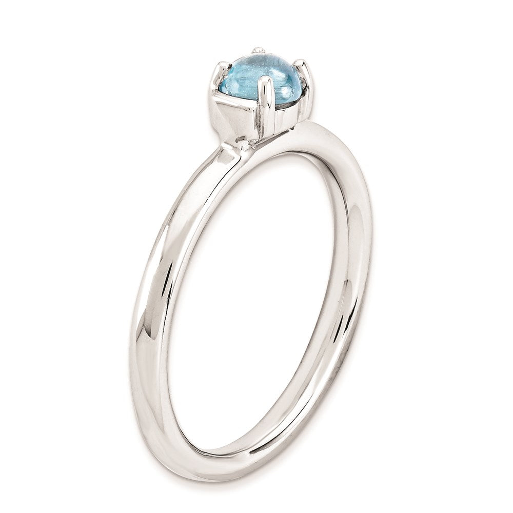 Sterling Silver Stackable Expressions Polished Blue Topaz Ring