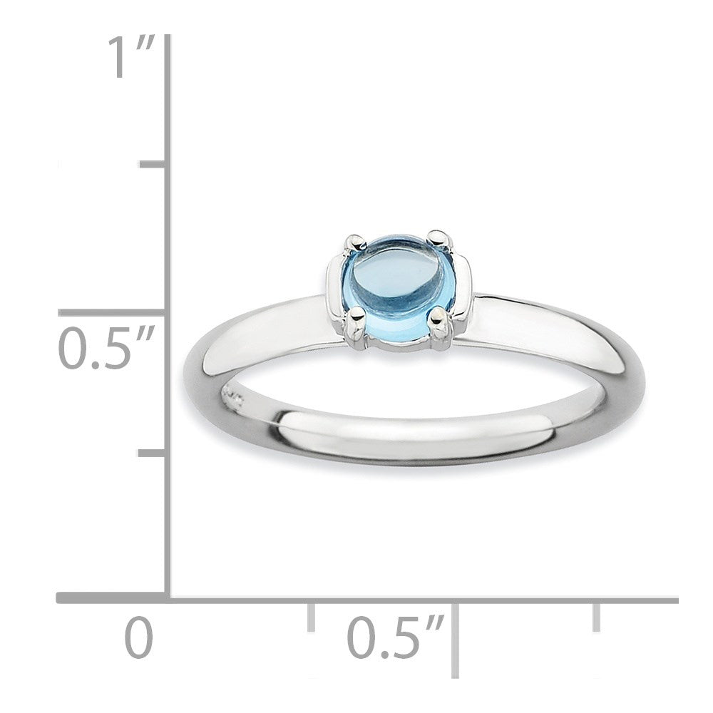 Sterling Silver Stackable Expressions Polished Blue Topaz Ring