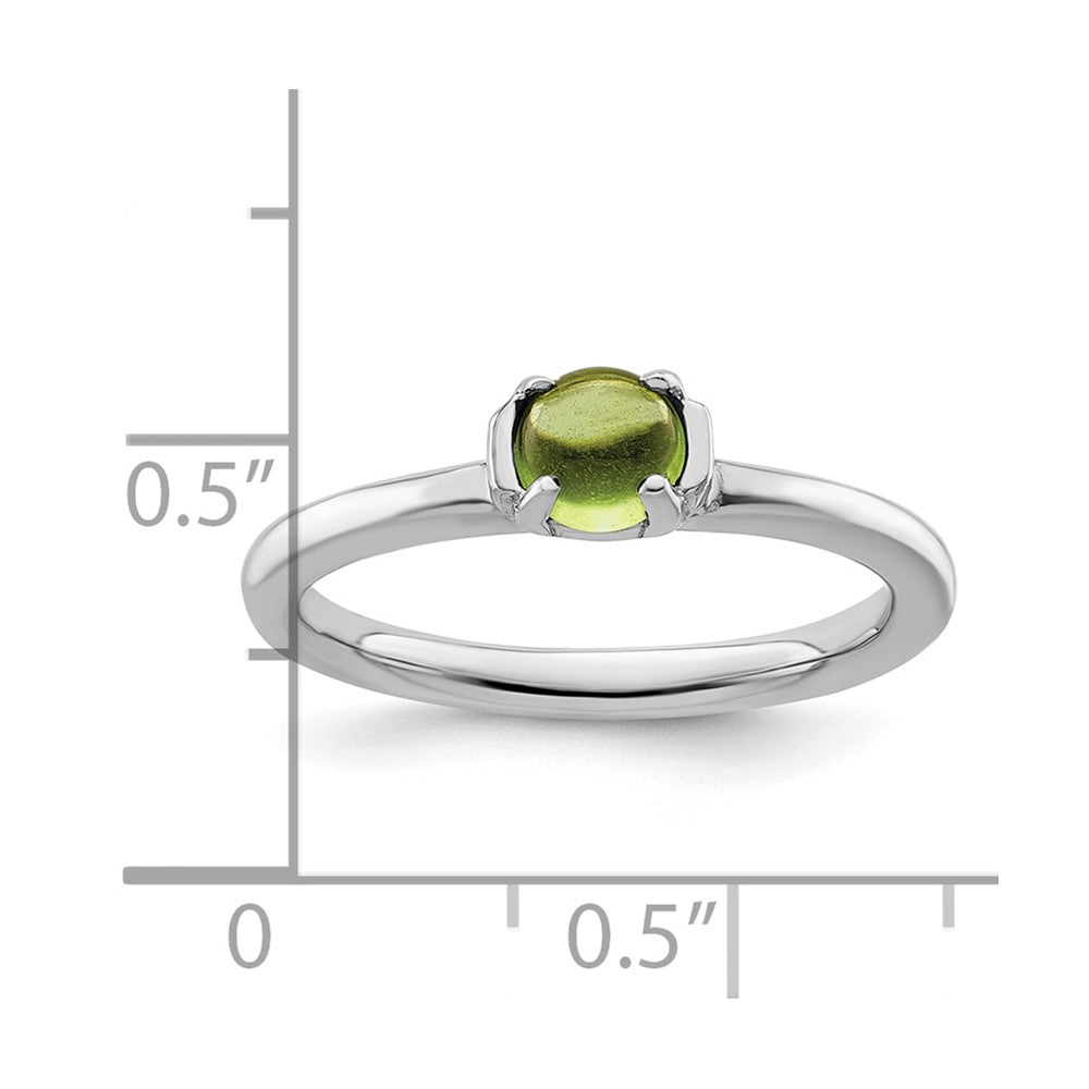 Sterling Silver Stackable Expressions Polished Peridot Ring