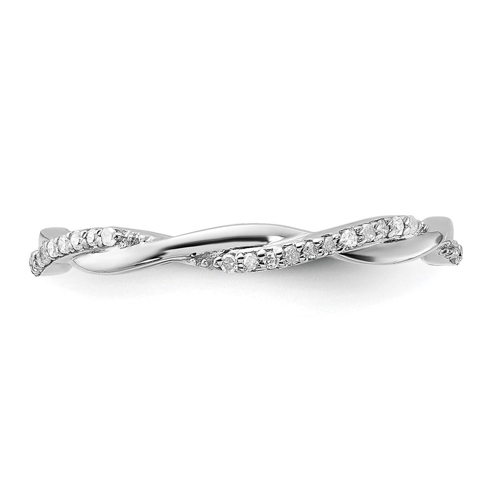 Sterling Silver Stackable Expressions Polished Diamond Ring