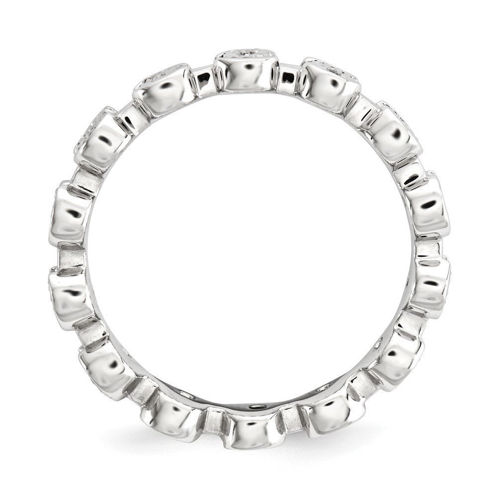 Sterling Silver Stackable Expressions Polished Diamond Ring