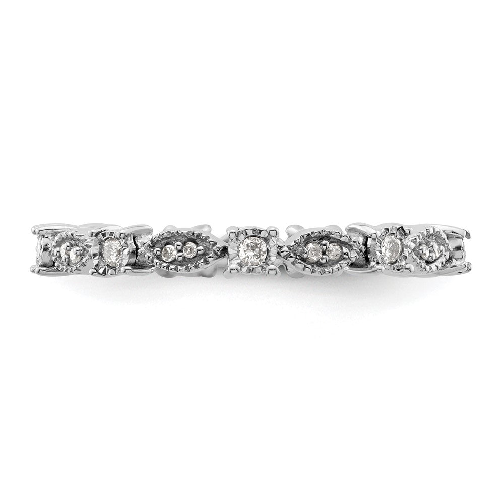 Sterling Silver Stackable Expressions Polished Diamond Ring