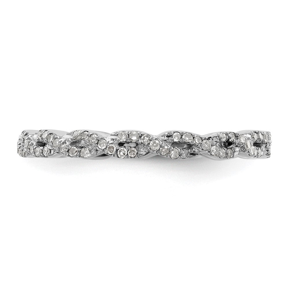 Sterling Silver Stackable Expressions Polished Diamond Ring