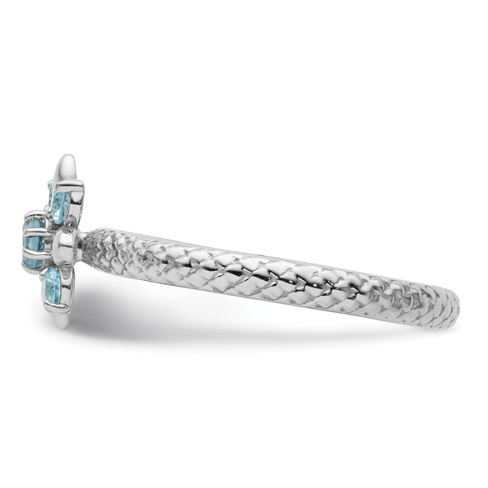 Sterling Silver Stackable Expressions Blue Topaz Ring