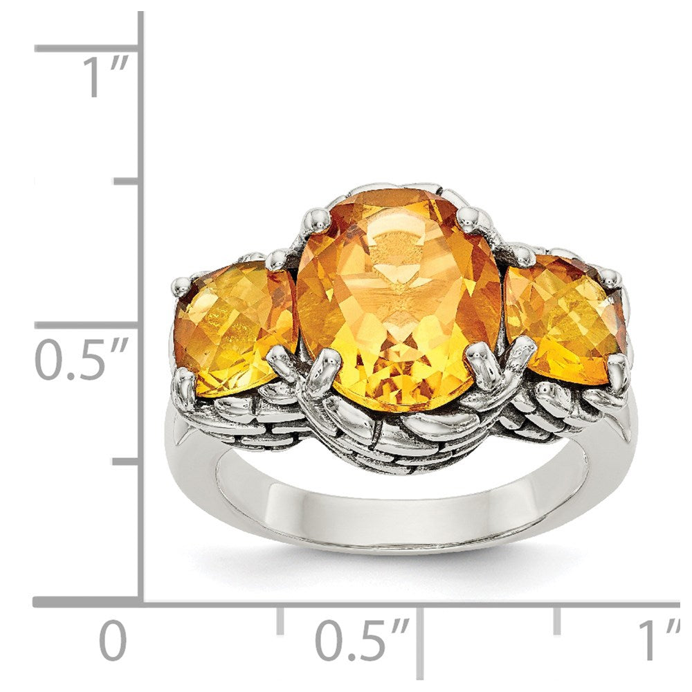 Sterling Silver Citrine Ring