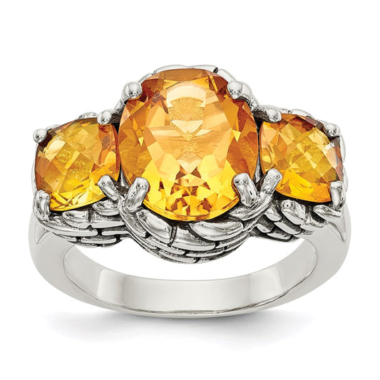 Sterling Silver Citrine Ring