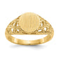 14K Yellow Gold Childs Fancy Signet Ring
