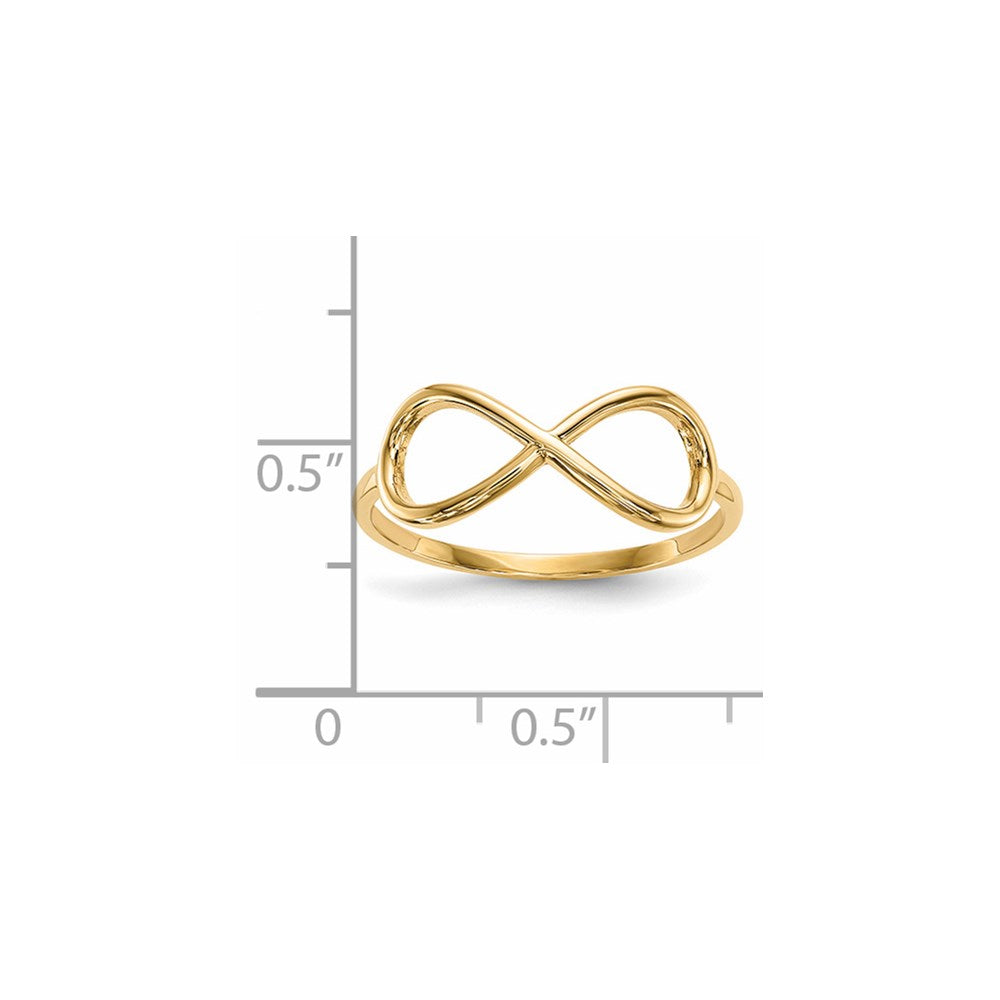 14k Gold Polished Infinity Ring