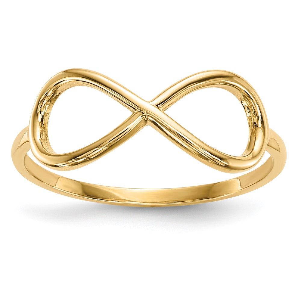 14k Gold Polished Infinity Ring