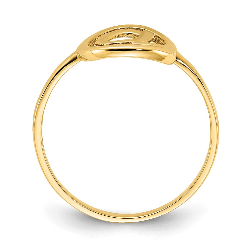 14k Gold Polished @ Symbol Ring