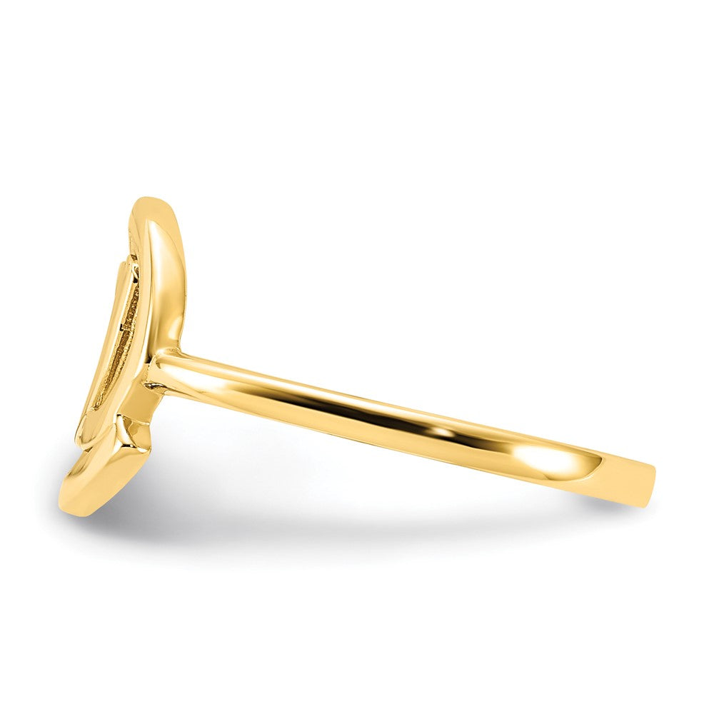 14k Gold Polished @ Symbol Ring