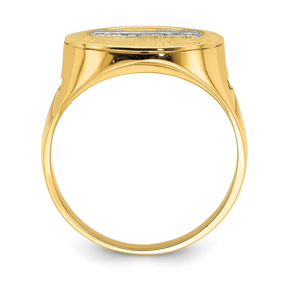 14k Yellow Gold w/Rhodium The Last Super Men's Ring