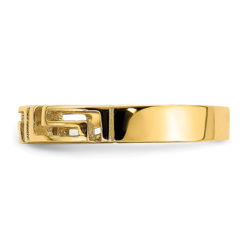 14K Yellow Gold Cut-Out Greek Key Band