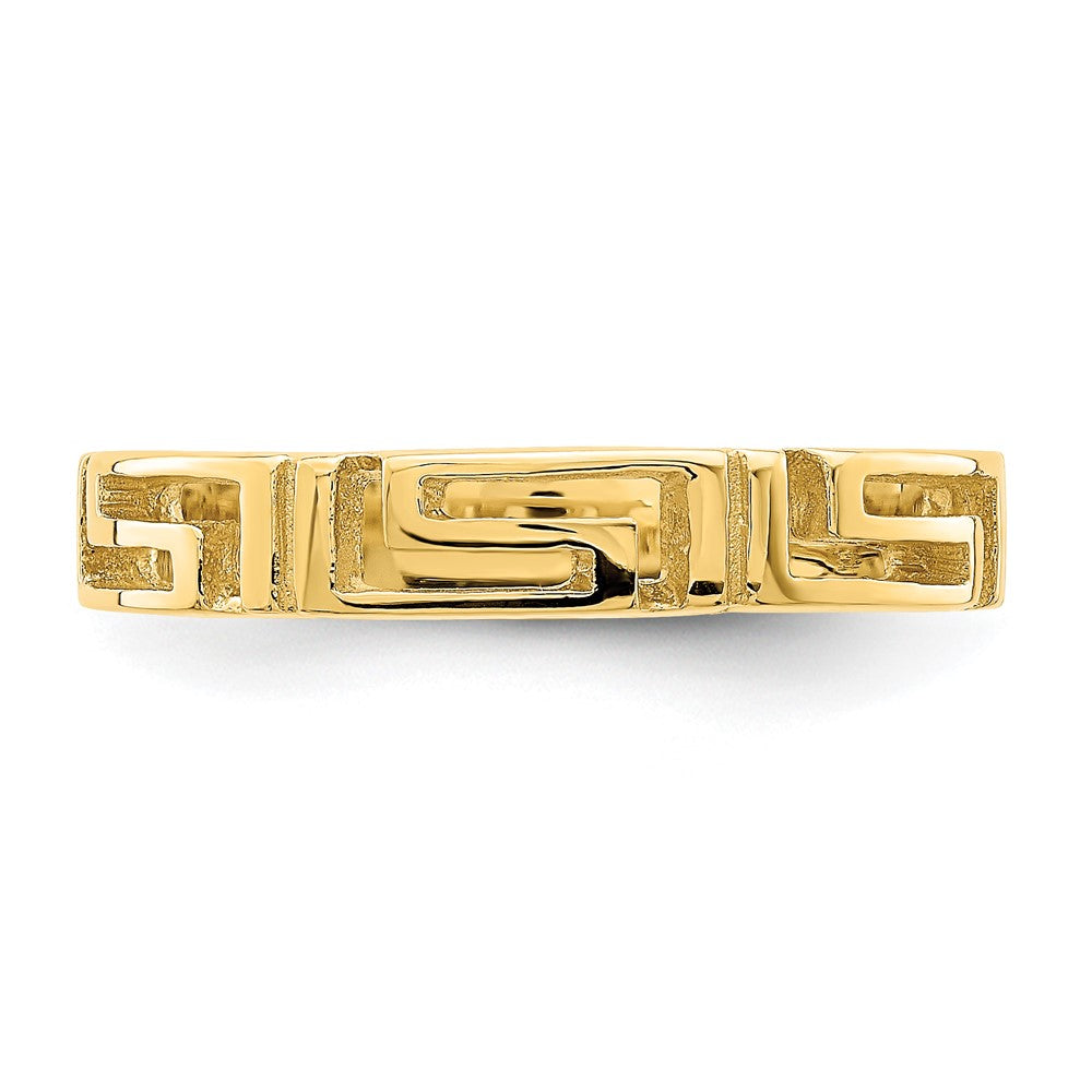 14K Yellow Gold Cut-Out Greek Key Band