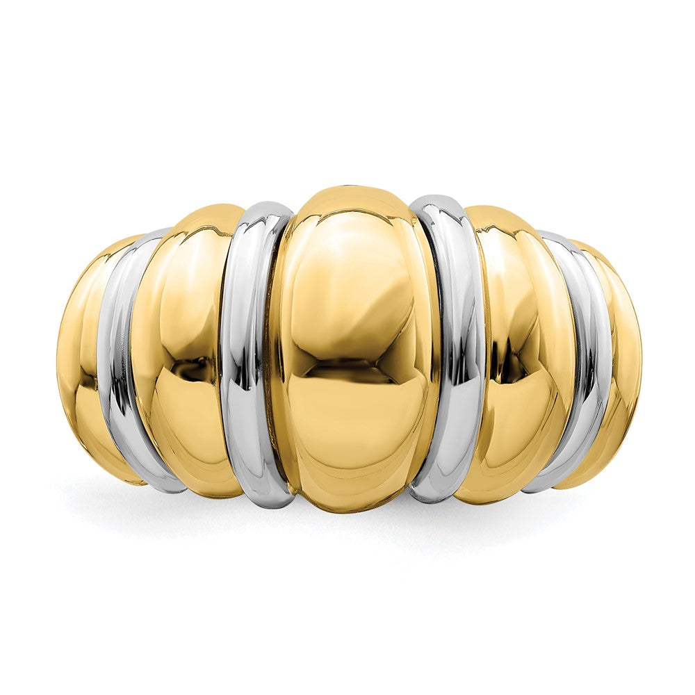 14k Two-Tone Gold Shrimp Dome Ring