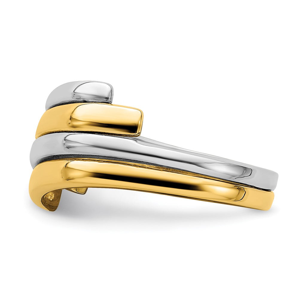 14k Two-Tone Gold Crossover Band