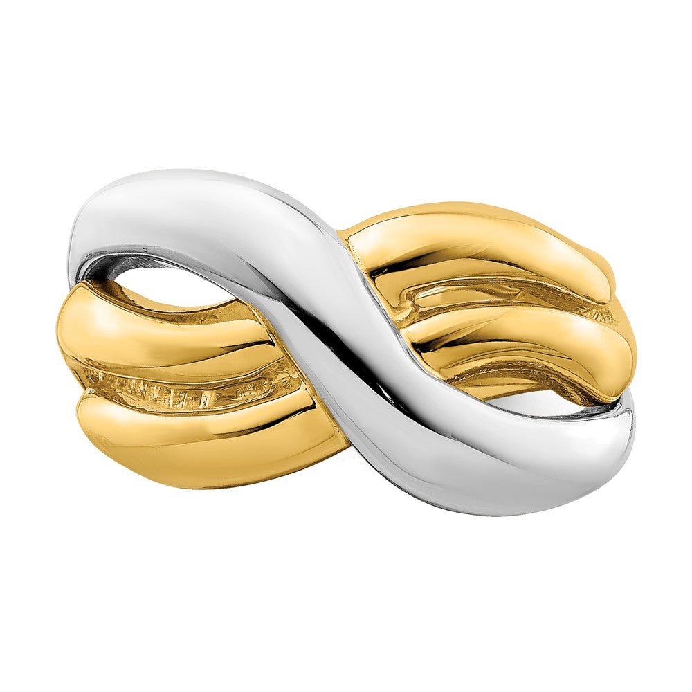 14k Two-Tone Gold Polished Triple Band Ring