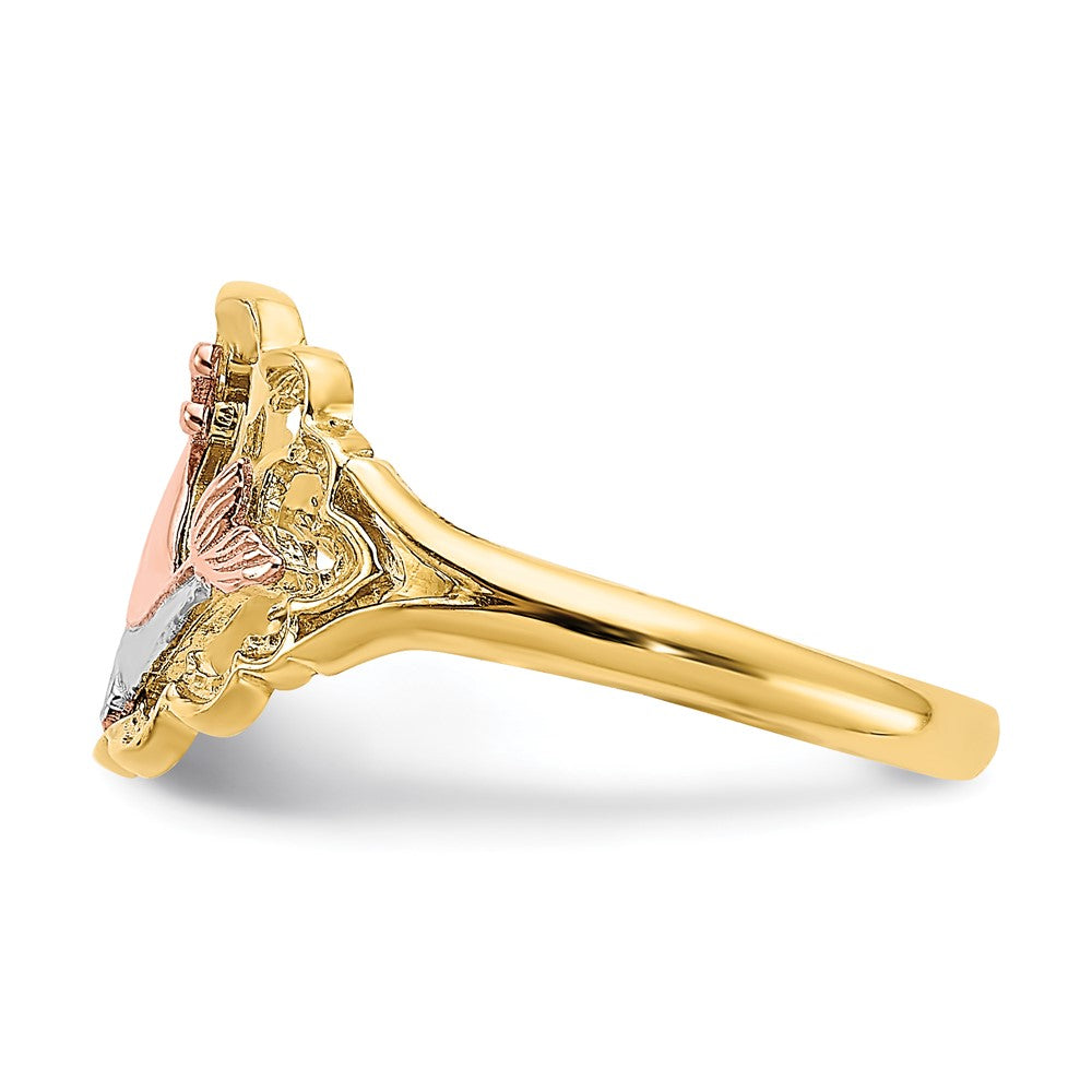 14k Two-Tone Gold w/ White Rhodium Whale Ring