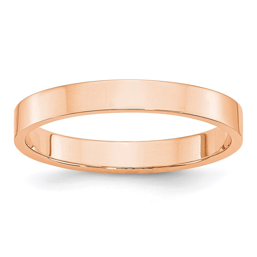 Solid 18K Yellow Gold Rose Gold 3mm Light Weight Flat Men's/Women's Wedding Band Ring Size 11