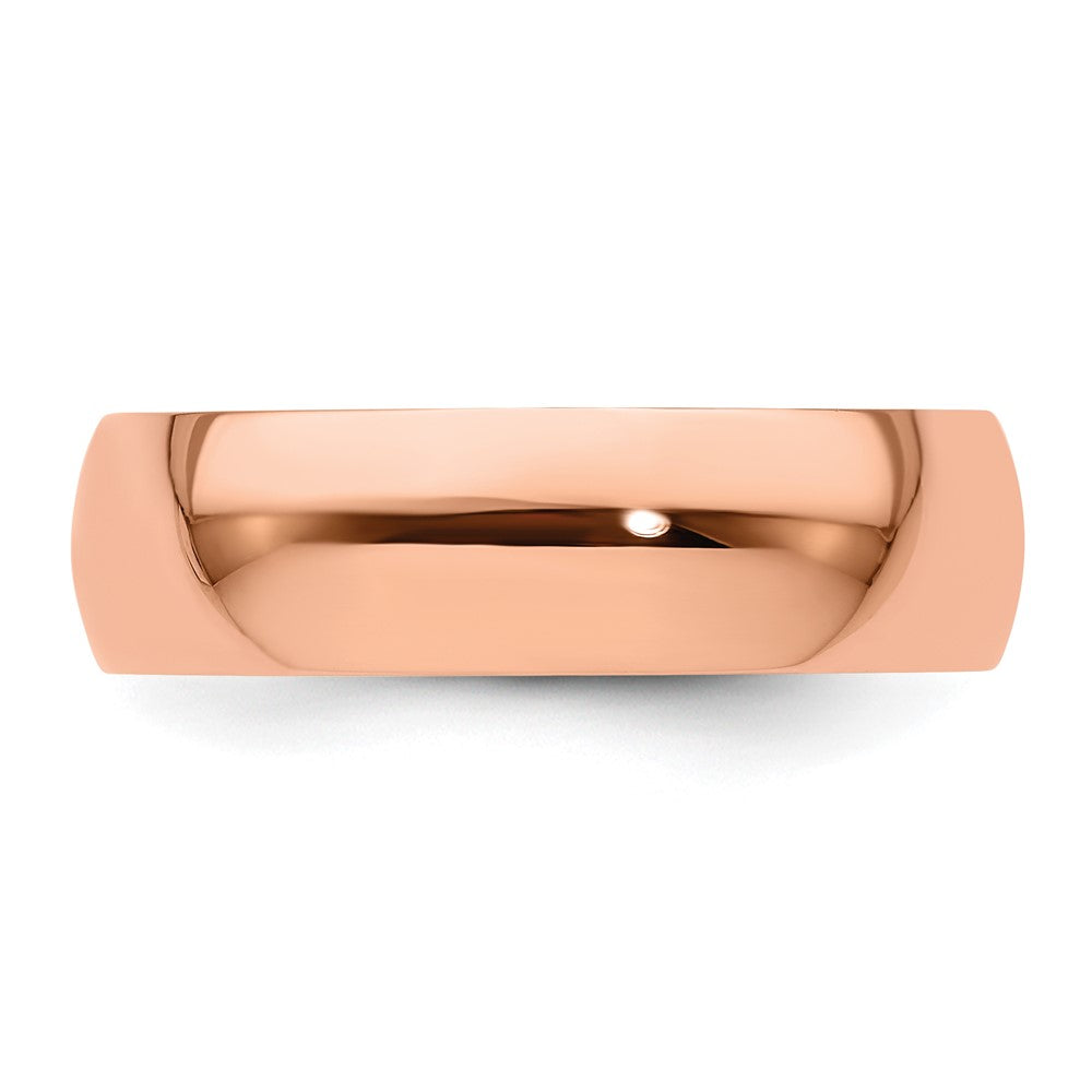 Solid 14K Yellow Gold Rose Gold 6mm Light Weight Half Round Men's/Women's Wedding Band Ring Size 4