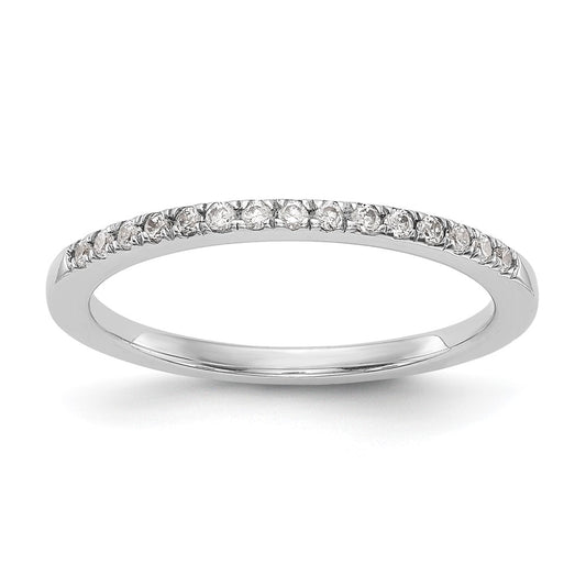 14k White Gold Real Diamond Wedding Band