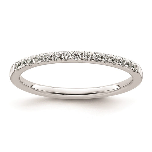 14k White Gold Real Diamond Wedding Band