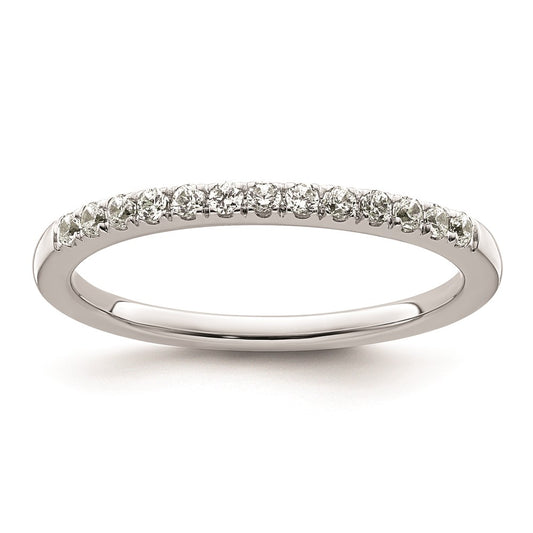 14k White Gold Real Diamond Wedding Band