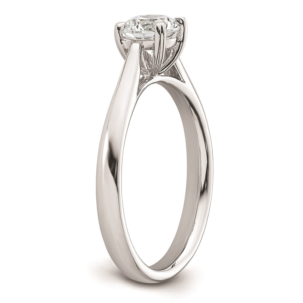 0.75ct. CZ Solid Real 14k White Gold Round Solitaire Engagement Ring Engagement Polished