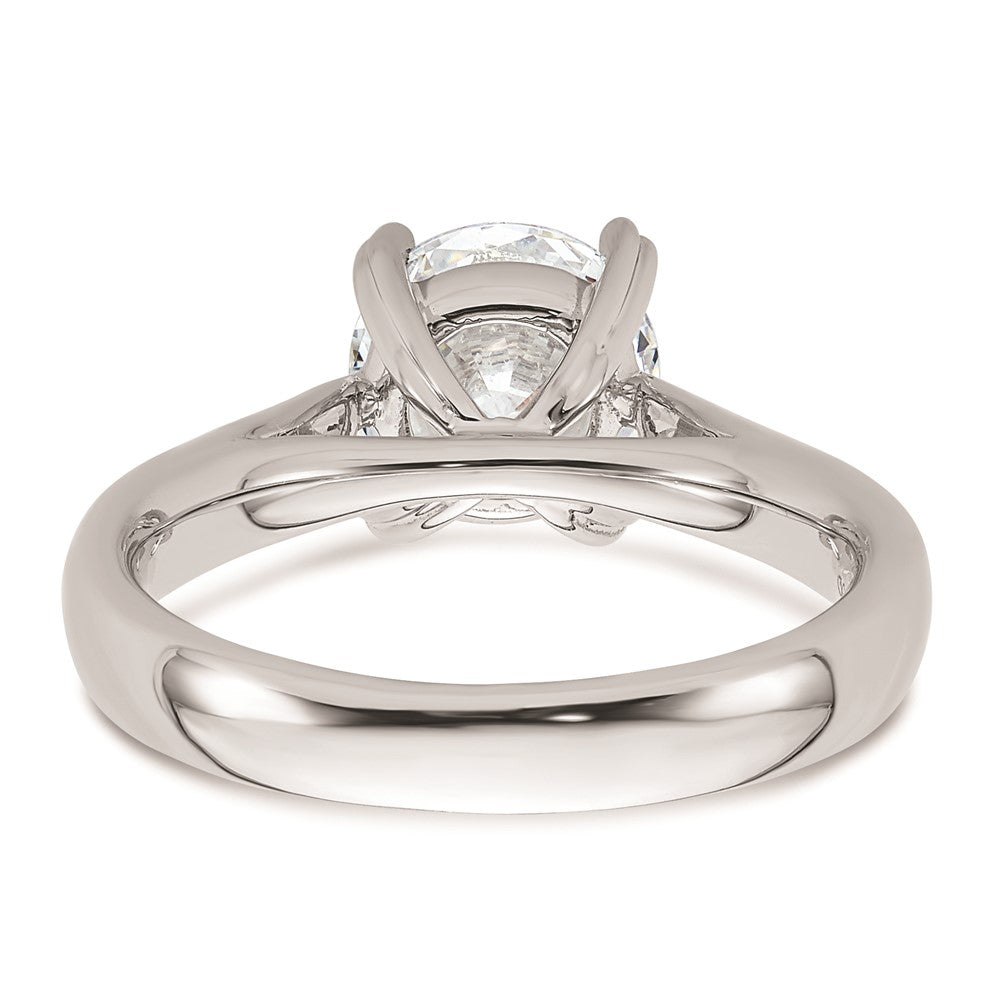 2.00ct. CZ Solid Real 14k White Gold Round Solitaire Engagement Ring Engagement Polished