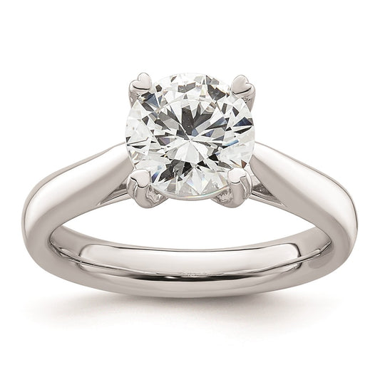 2.00ct. CZ Solid Real 14k White Gold Round Solitaire Engagement Ring Engagement Polished