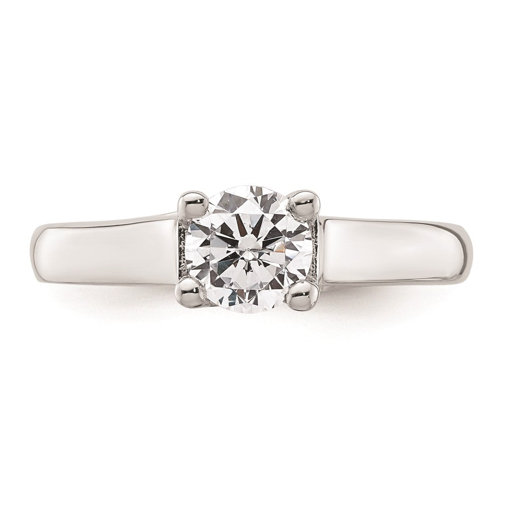 0.50ct. CZ Solid Real 14k White Gold Solitaire Engagement Ring