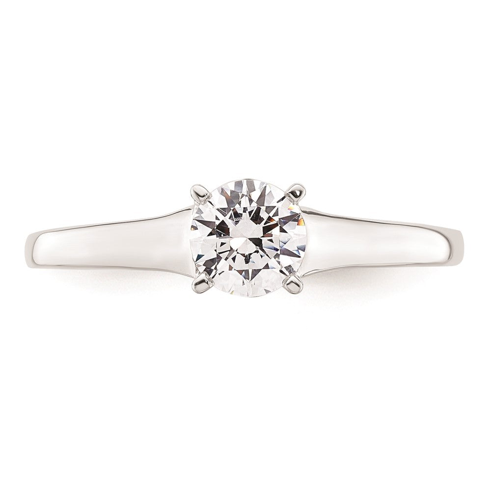 0.50ct. CZ Solid Real 14k White Gold Solitaire Engagement Ring