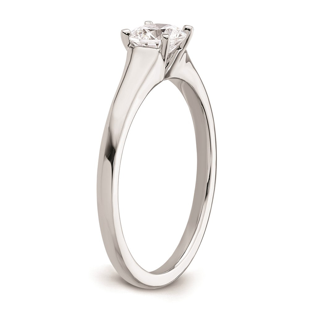 0.50ct. CZ Solid Real 14k White Gold Solitaire Engagement Ring