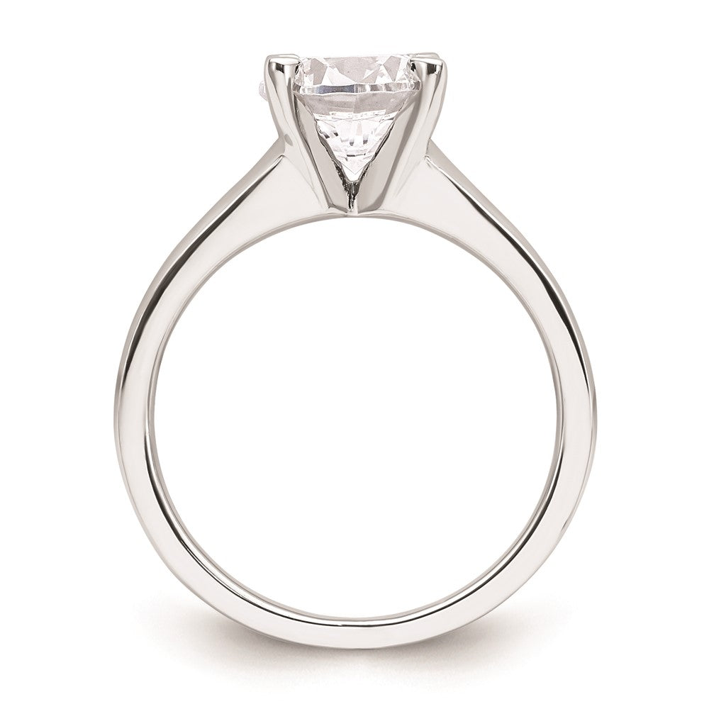 2.00ct. CZ Solid Real 14k White Gold Solitaire Engagement Ring