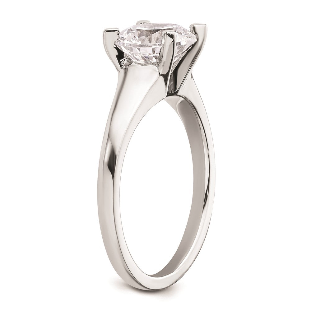 2.00ct. CZ Solid Real 14k White Gold Solitaire Engagement Ring