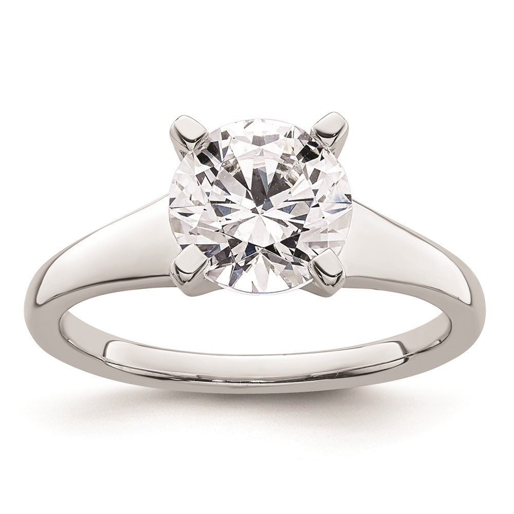 2.00ct. CZ Solid Real 14k White Gold Solitaire Engagement Ring